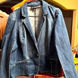 INC International Puff Sleeves   1x Denim Jacket